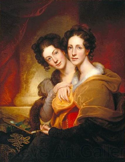 Rembrandt Peale The Sisters (Eleanor and Rosalba Peale) Norge oil painting art